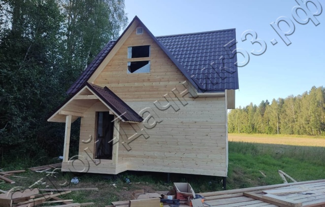 4 Каркасно-щитовой дом Д-59, 6x6м, 69.8 М², Московская область, Шаховской район, деревня Рябинки (9)